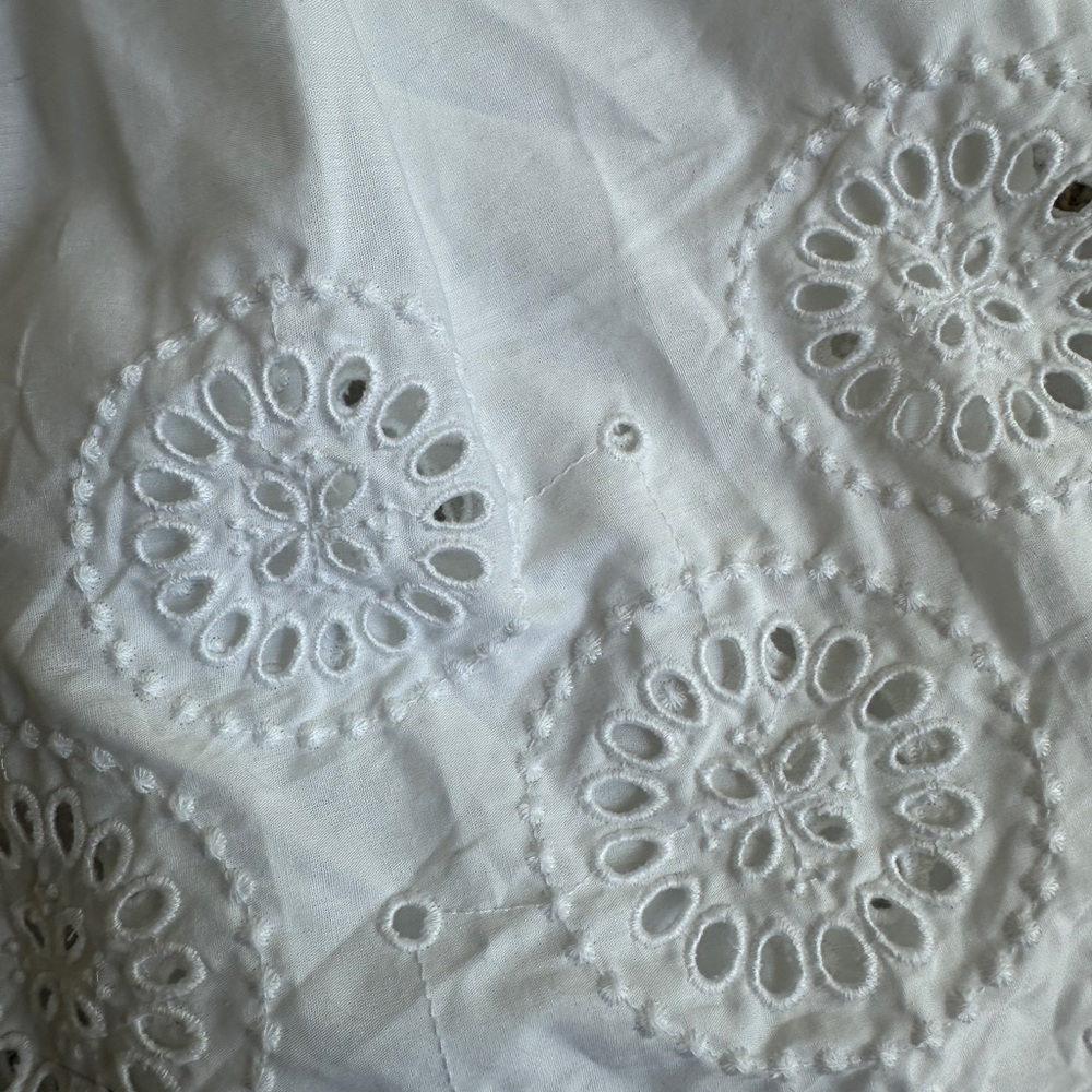 Abercrombie & Fitch Women's Skirt White Eyelet Midi w pockets and lined size LP - Picture 6 of 9